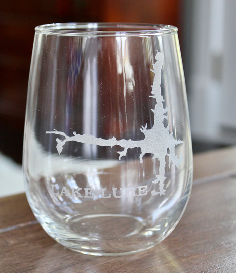 Lake Lure, Nc Map Glasses
