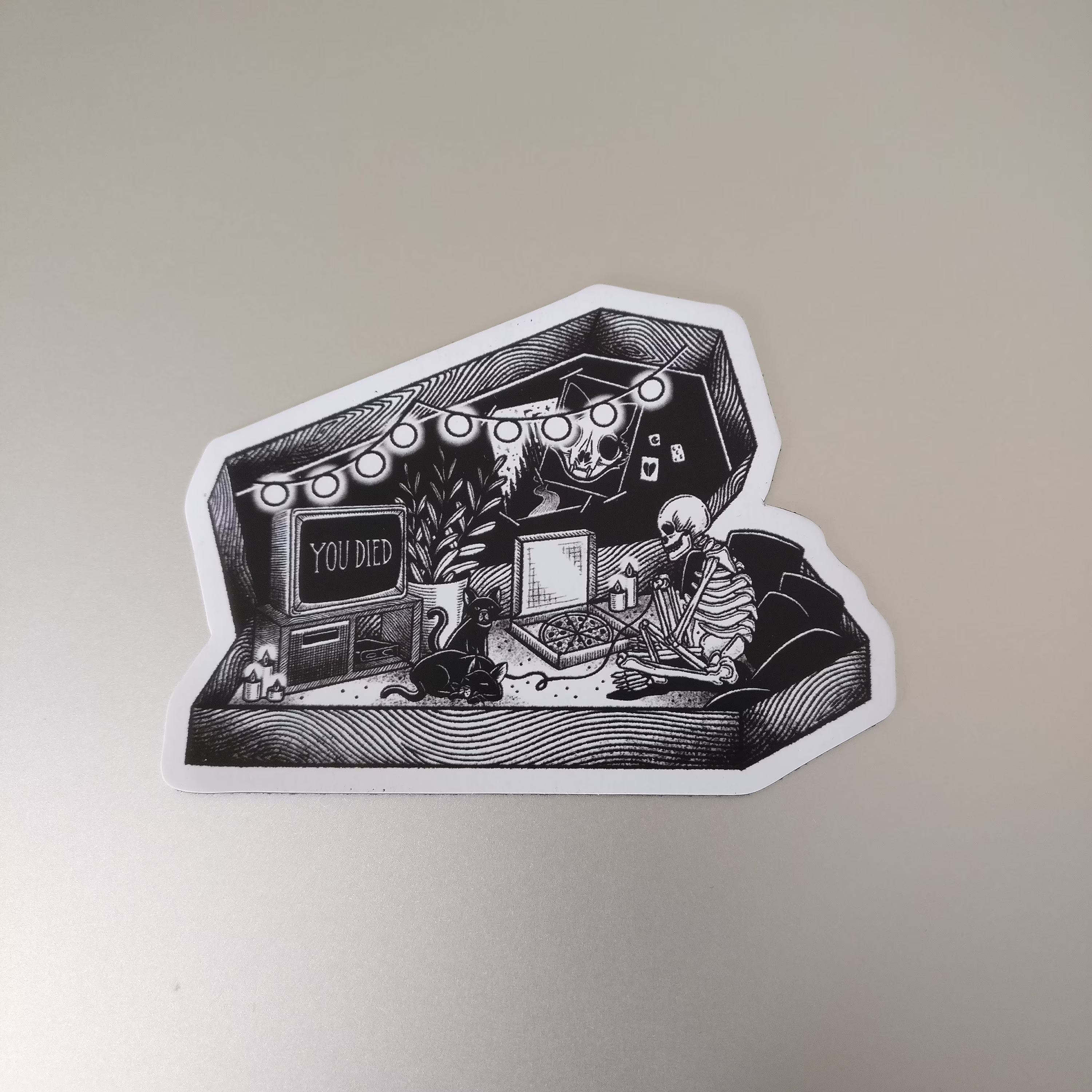 Magnet Cozy Coffin Skeletton