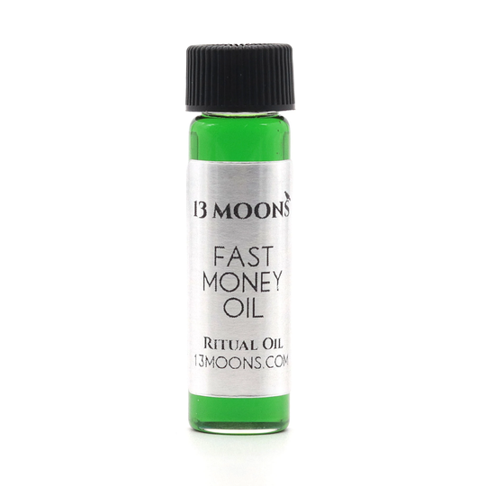 Fast Money Oil By 13 Moons, Spiritual Oil, Ritual Anointing Blended Essential Oils For Wicca, Witchcraft