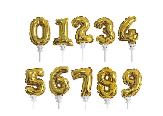 Balloon Number Cake Topper