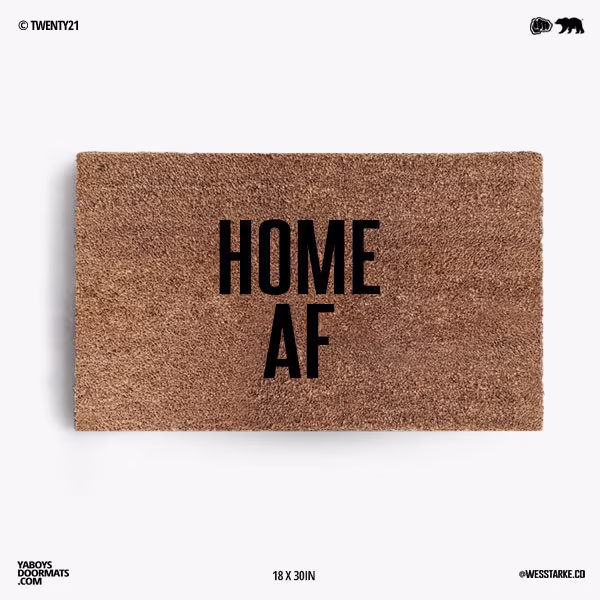 Home Af Doormat, Sports Doormats, Welcome Mat, Funny Funny, Friend, All Weather Free Shipping