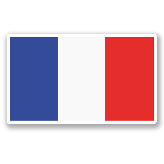 2 X 10cm French Flag Vinyl Stickers - France Europe Travel Adventure World Location Country Decal Luggage Laptop Gift Sticker #5266