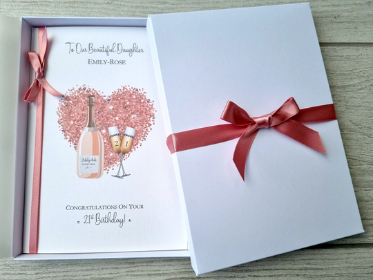 Personalised Handmade Birthday Card Embellished Daughter/Granddaughter/Mother/Mum/Wife/Nan/Sister/Fiancée/Girlfriend/Friend/Niece/Any Age