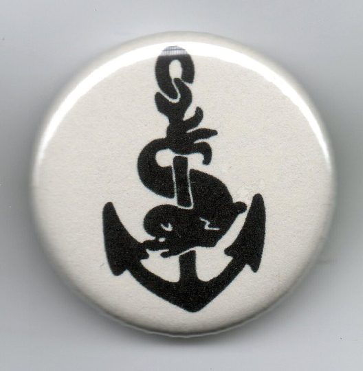 Anchors Aweigh 1.25 Inch Pin Back Button Vintage Image Duet
