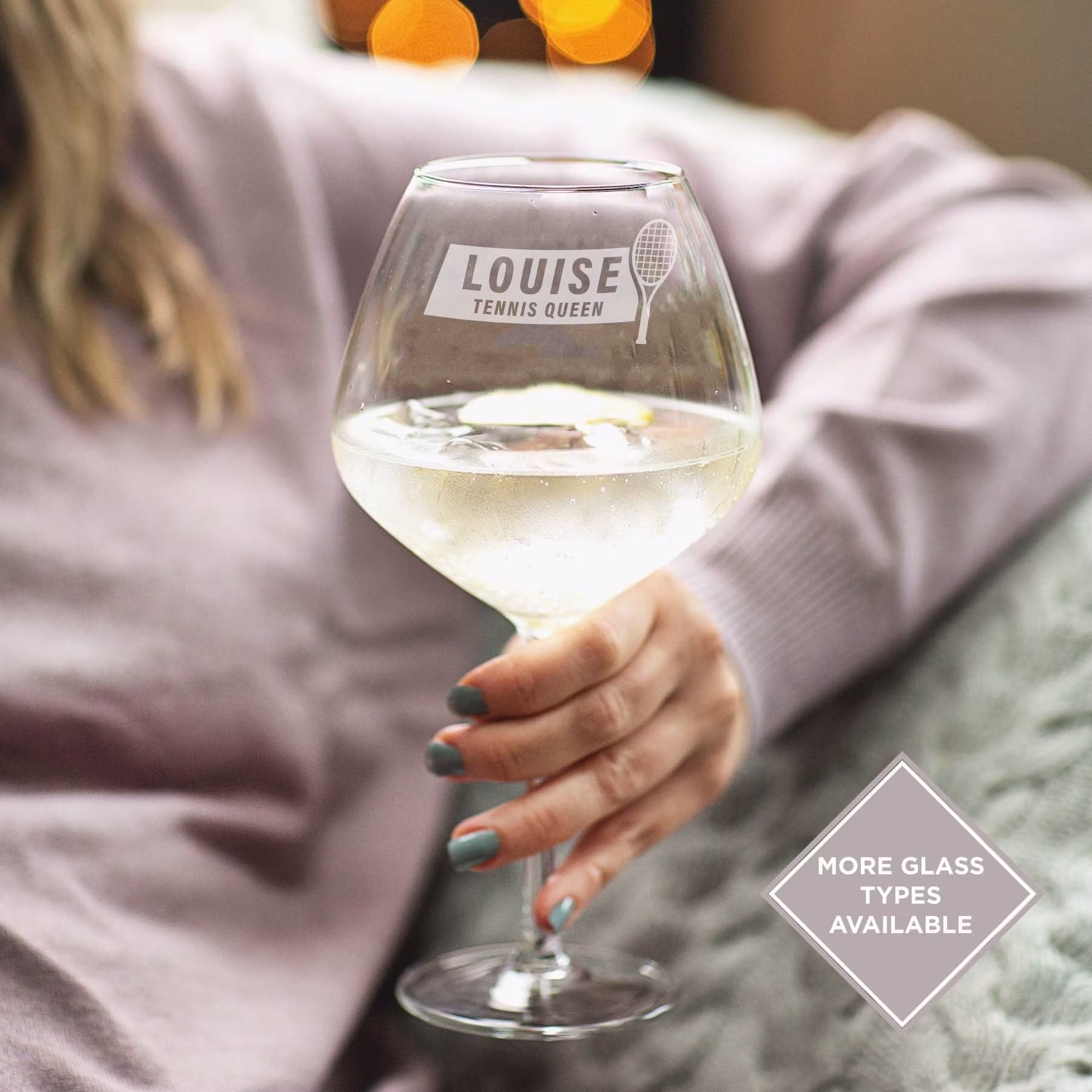 Personalised Tennis Glass