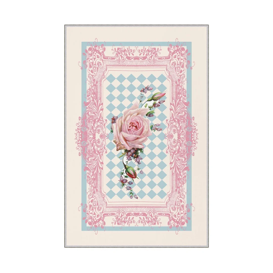 Abdirahman Pink/White Rug