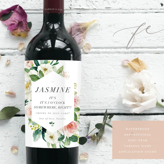 Fun Wine Label For Friend | Cheers Label Gift Friend Quarantine Wine |Personalised Funny Fewl02Q