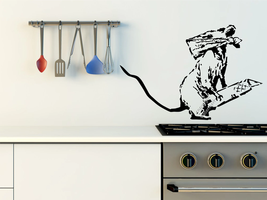 Banksy 2020 Mask Lock-Down Rat Graffiti Pandemic-Inspired Artwork Wall Car Fridge Window Vinyl Sticker