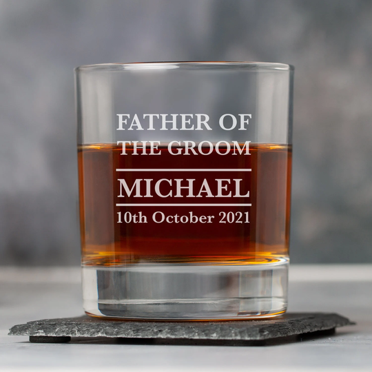 Personalised Father Of The Groom Tumblers Whisky Glass Gifts Ideas Presents For Wedding Favours Thank You Tokens Him Mens