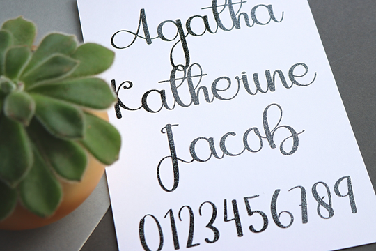 Vinyl Stickers, Personalised Glitter Decals, Handwritten Calligraphy, Lettering Custom, Name Wedding Favour