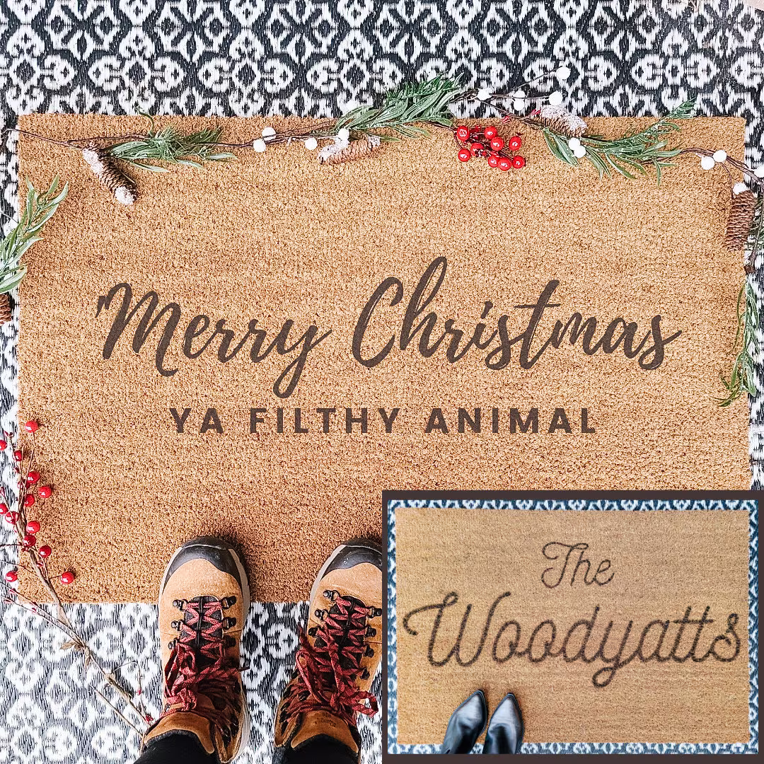 Custom Doormat | Personalized Name Outdoor Mat Front Door Housewarming Gift Coir