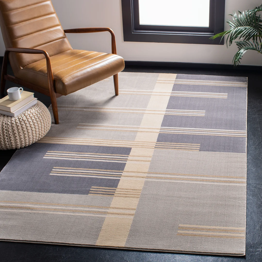 Debden Looped/Hooked Light grey Rug