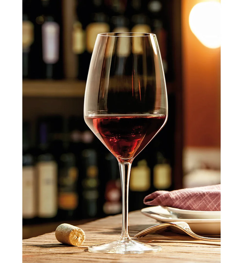 Lead Crystal Red Wine Glass