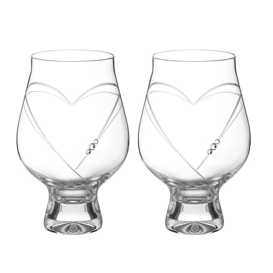 Hearts Lead Free Crystal Goblet