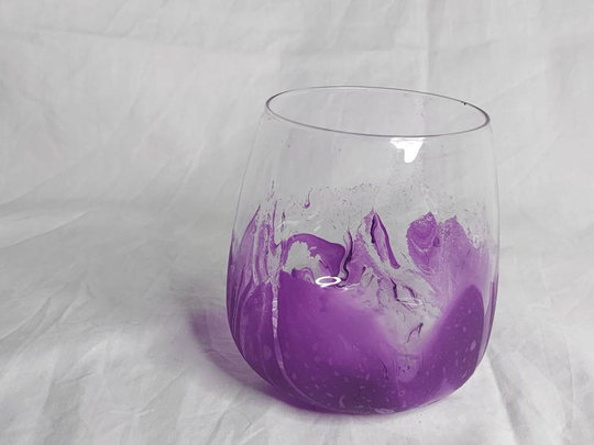 Purple Ombre Stemless Wine Glass