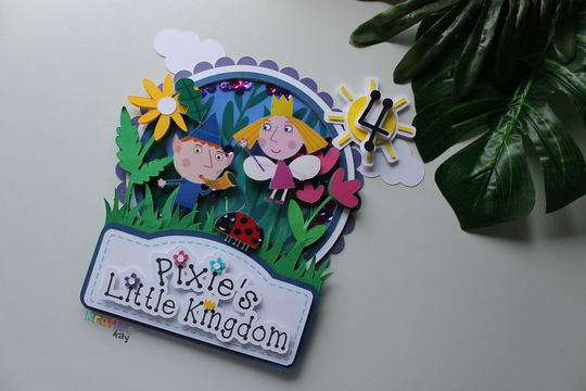 Custom Ben & Holly Cake Topper, Birthday Personalize Age Name, Little Kingdom Topper
