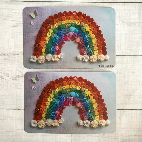 Rainbow Printed Fridge Magnet, Be Kind Inspirational Quote Lover Stocking Filler, Colourful Magnet Gift