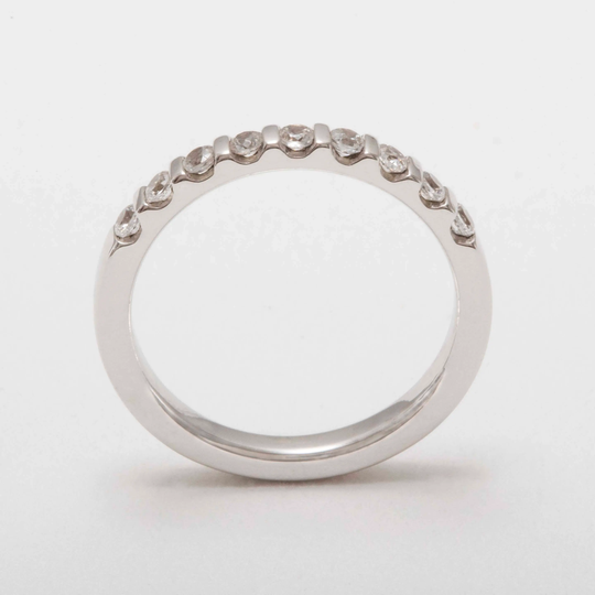 Platinum, 18K Or 14K White Gold Natural 0.40Ct Diamond Womens Eternity Ring - Customizable in Other Gemstones & Metals