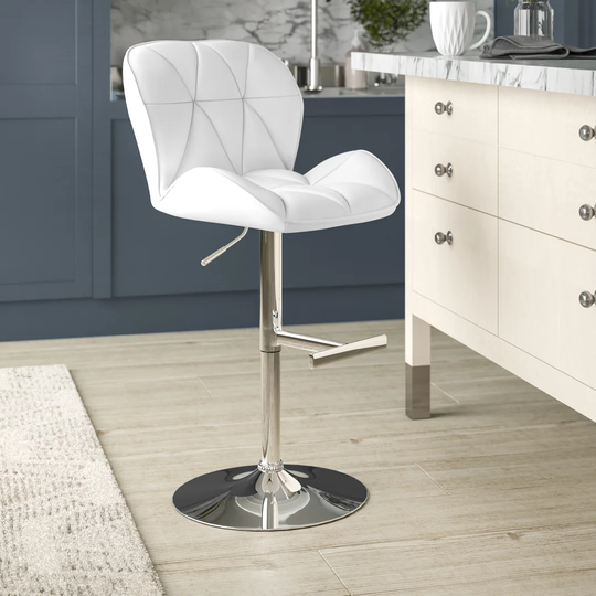 Aceves Height Adjustable Swivel Bar Stool