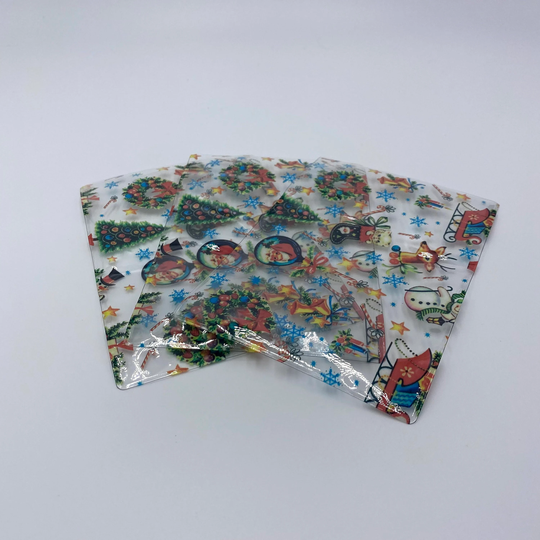 Christmas Shaker Bow, Fillable Hair Bow, Supply, PVC Bow Sleeve, 10cm X 15cm | 4In 6In, Supplies, Diy Hair Bows