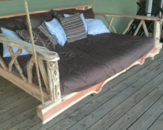 Porch Swing Bed - Queen | Both Arms Low