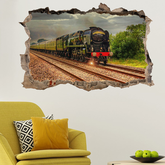 Railway Nostalgic Tour Train Wall Sticker Art Poster Mural Transfer Decal Print Room Home Nursery Office Shop Decor Id457