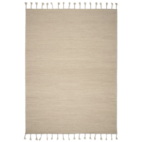 Pegues Handwoven Wool Beige Rug