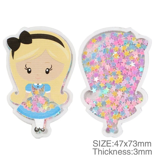 13Shaker - Planar Shaker Flatback Hair Bow Pin Center Embellishment