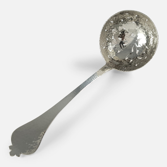Silver Sugar Sifting Spoon, Wakely & Wheeler, 1903