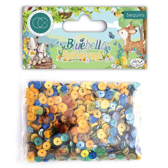 Craft Consortium Bluebells & Buttercups Sequins 25 Grams #ccsqn003