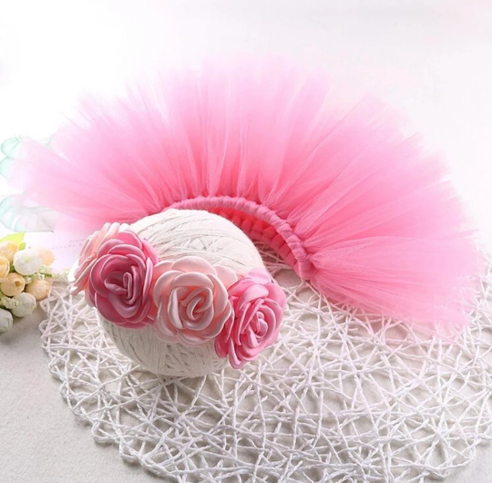 Newborn Tutu & Headband Baby Girl Photos Outfit Pictures Photography Coming Home Princess Halloween Costume