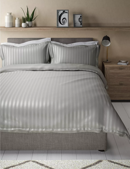 Pure Cotton Double Cuff Bedding Set grey