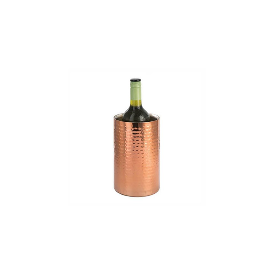 Wine Cooler 12cm Copper - Epicurean Straight Sided Chiller Hammered Finish - epicurean straight sided wine cooler chiller hammered copper finish