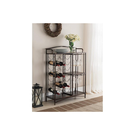40 x 29 x 12 in. Metal Storage Wine Rack - Brushed Copper