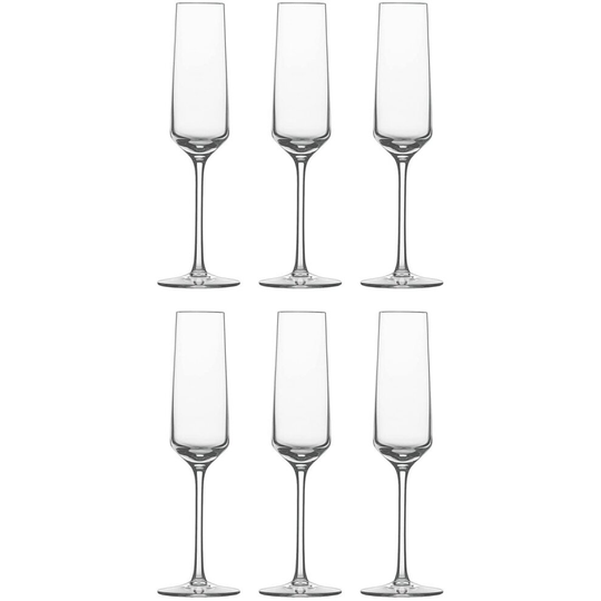 6 x Schott Zwiesel Pure Sparkling Wine Champagne Glass Effervescence