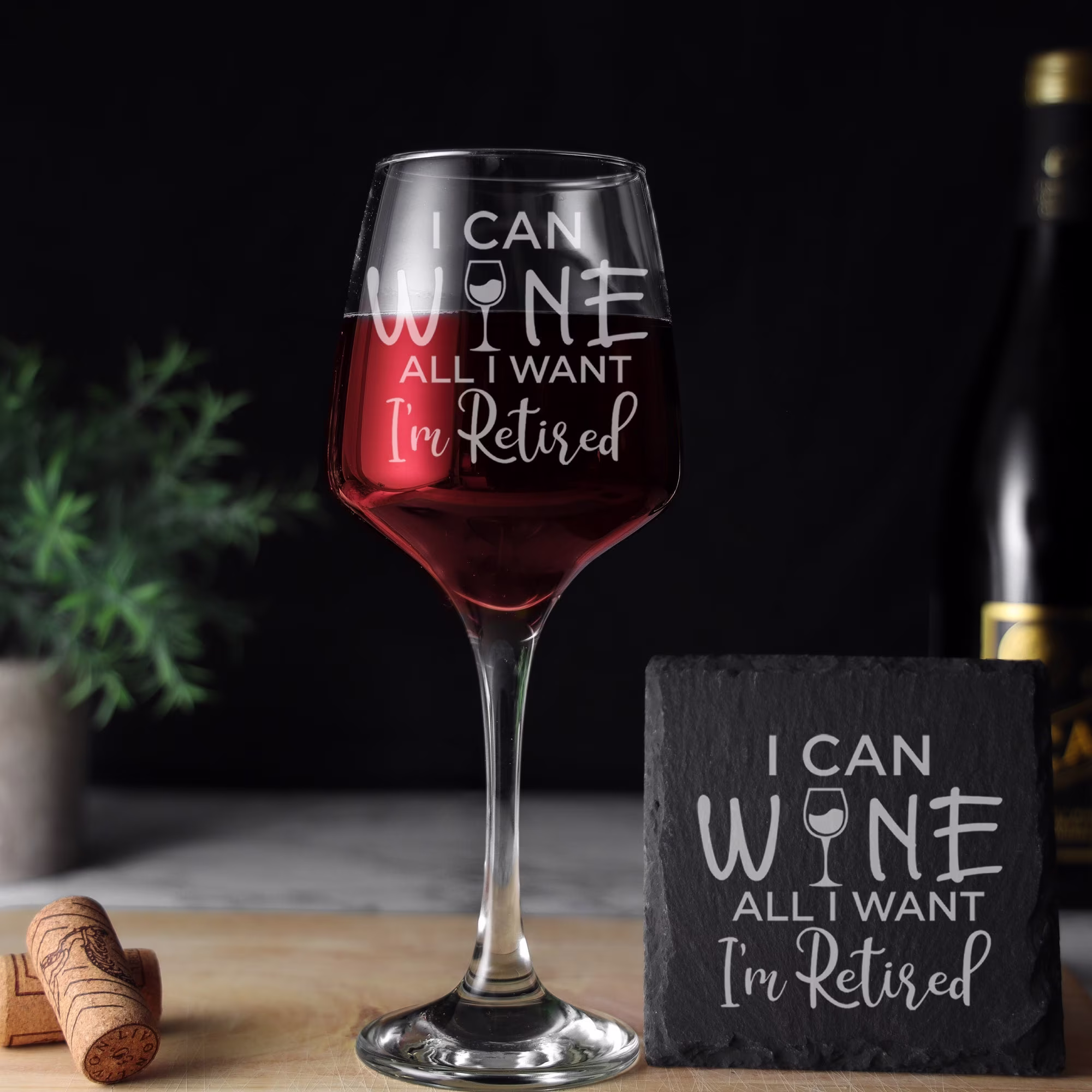 Engraved Retirement Wine Glass Gift | Tallo Funny Retired Leaving For Women Or Men Novelty