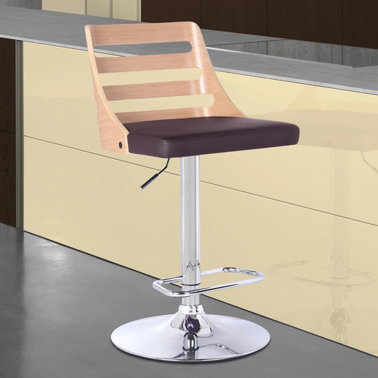 Delphine Height Adjustable Swivel Bar Stool