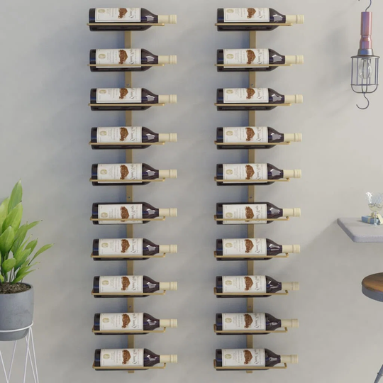 Janssen 10 Bottle Wall Mounted Wine Rack
