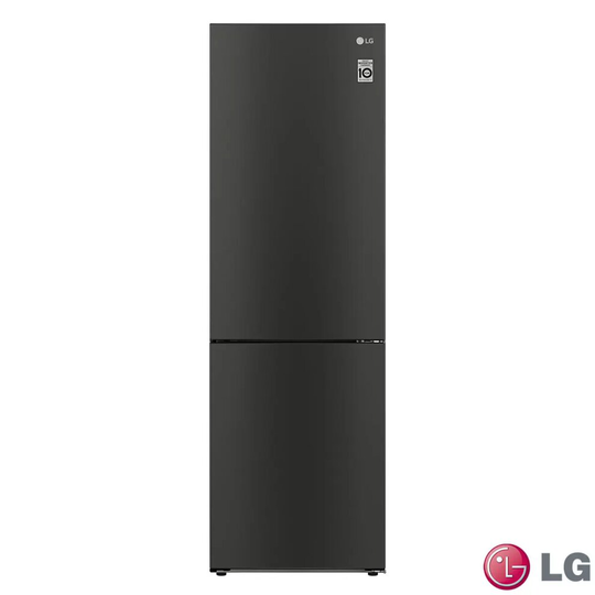LG Fridge Freezer GBB61BLJEC, 234L / 137L E Rated in Black Steel