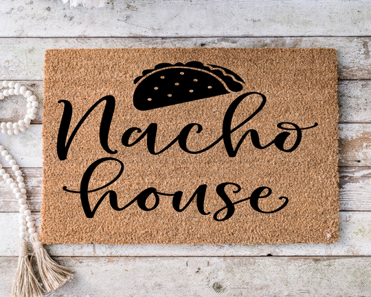 Nacho House, Funny Doormat, Housewarming Gift, Welcome Mat, Door Closing Wedding Gift -109