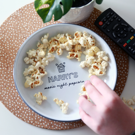 Personalised Children's Popcorn Enamel Bowl