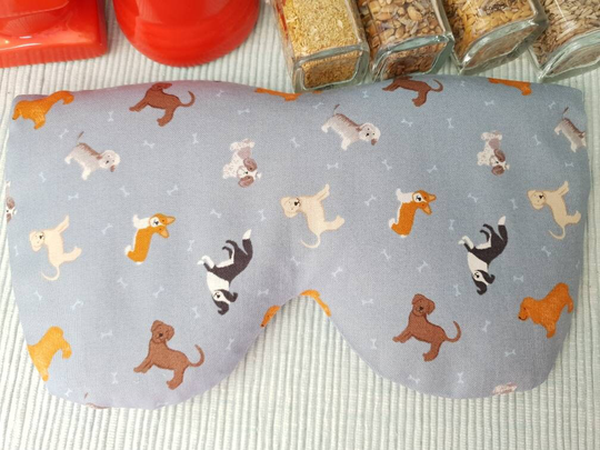Leopard Microwave Eye Pillow, Organic Lavender, Chamomile, Unscented Eyemask, Reusable Eyecare Gift, Selfcare, Wellbeing Gift