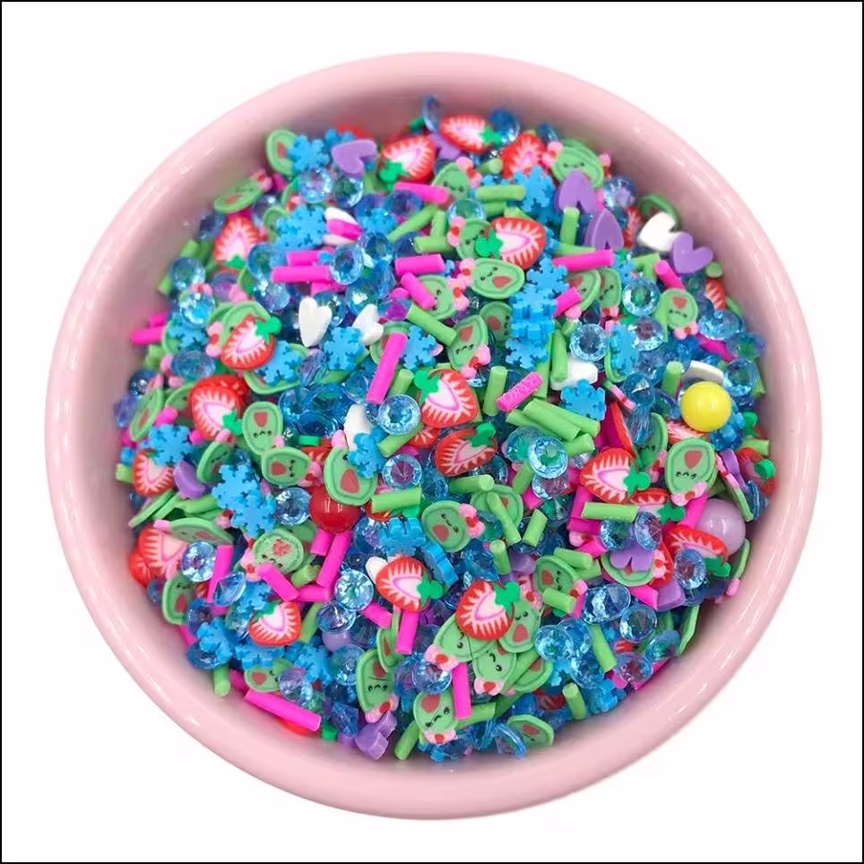 Fruit Salad Polymer Clay Slices & Sprinkles - Select Weight