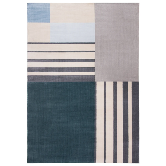 Katy Looped/Hooked Blue Rug