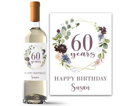0Th Birthday Gifts For Her - Women Custom Wine Labels