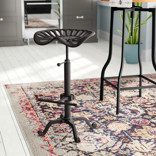Carlotta Metal Tractor Height Adjustable Bar Stool