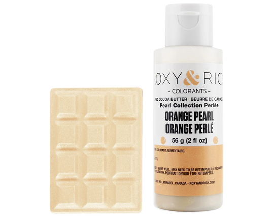 Orange Pearl Colored Cocoa Butter - High Quality Colored Cocoa Butter Creates Vibrant & Colorful Chocolates With A Gorgeous Luster Finish