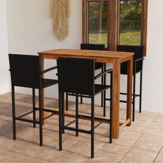Anglie 5 Piece Garden Bar Set Grey