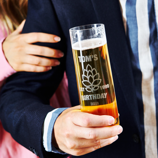 Personalised Birthday Beer Glass