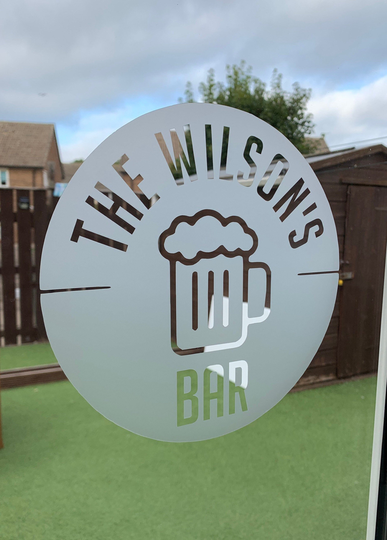 Window Bar Sticker Frosted Glass Sign Vinyl Decal Home Decoration Beer Fridge Man Cave Mirror - Price Per 1 Item